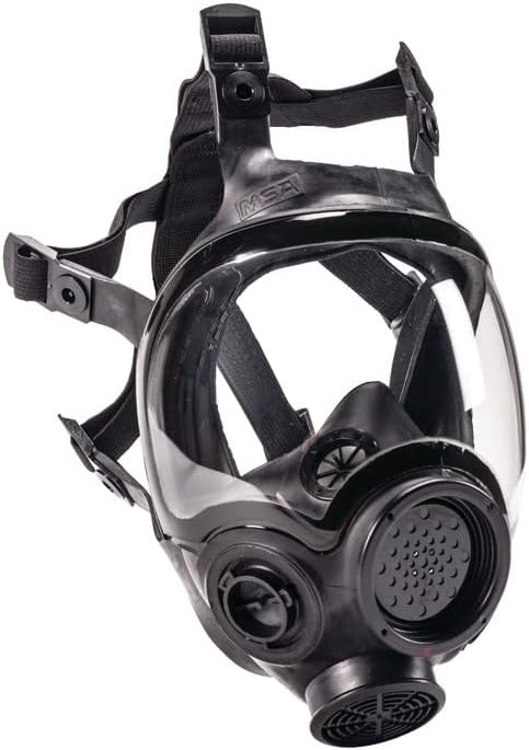 MSA 805408 Advantage 1000 Series Full-Facepiece Respirators - Size: Medium, Hycar, Twin-Port, Reusable Gas Mask