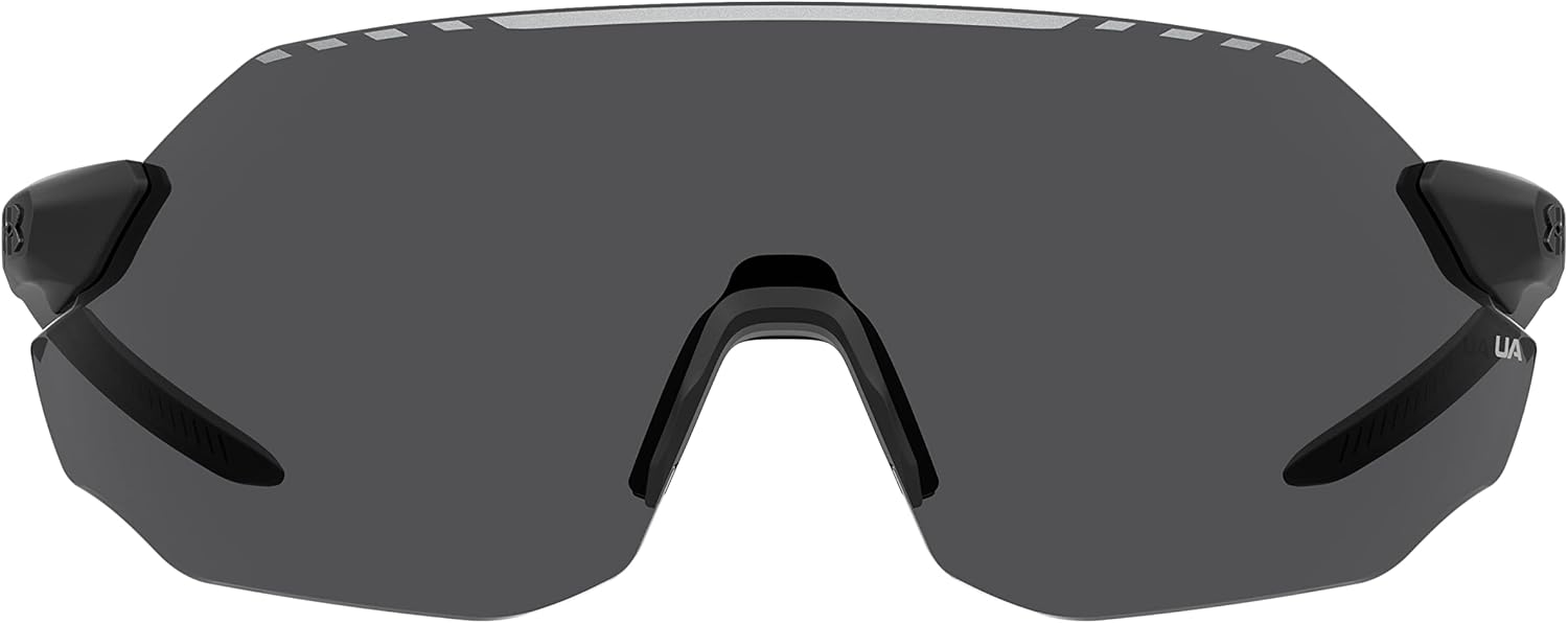 Under Armour Adult Ua Halftime Shield Sunglasses Matte Black/Black 99 Millimeters