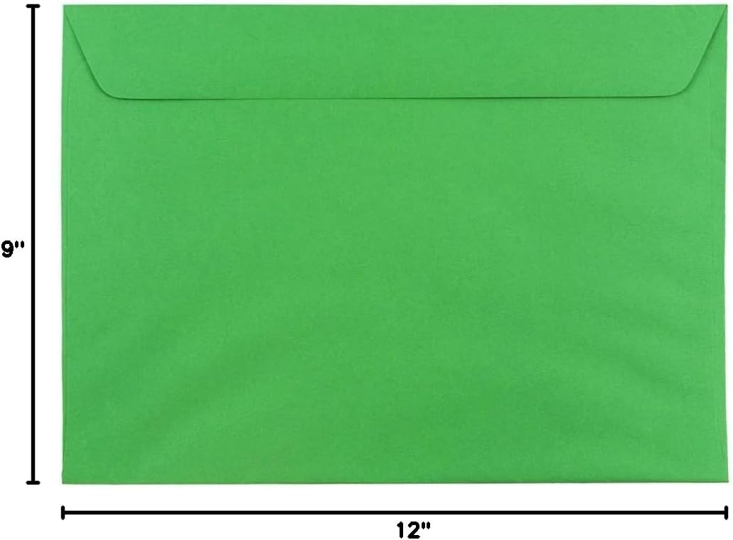 JAM Paper 9 x 12 Booklet Envelopes with Gummed Seal