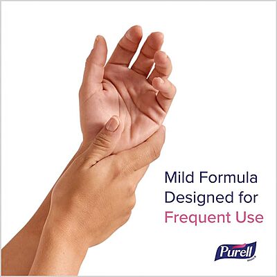 PURELL Antimicrobial Foaming Hand Soap Refill, For ES10 Dispensers, Fragrance-Free, 1,200 mL, 2/Carton