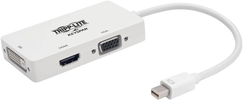 Eaton Tripp Lite Series Keyspan Mini DisplayPort to VGA/DVI/HDMI All-in-One Converter Adapter, Thunderbolt 1/2, 1080p