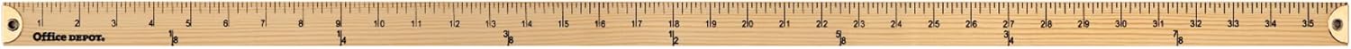 Office Depot Brand Wooden Yardstick, 36in, Natural