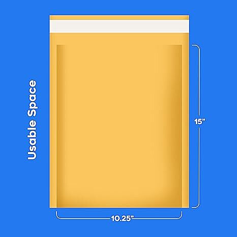 5 - Kraft Bubble Mailer - 100 Padded Self Sealing Envelopes