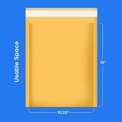 5 - Kraft Bubble Mailer - 100 Padded Self Sealing Envelopes