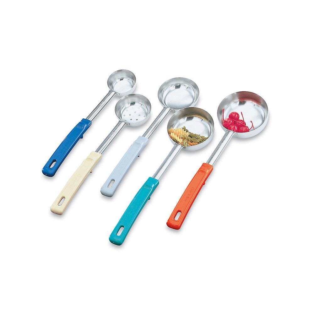 Vollrath Spoodle Solid Portion Spoon With Antimicrobial Protection, 1 Oz, Black