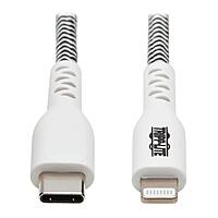 Tripp Lite Apple MFI Certified Cable, Lightning to USB-C Sync Charge Cord, Heavy-Duty Aramid Fiber, 3 ft. (M102-003-HD)