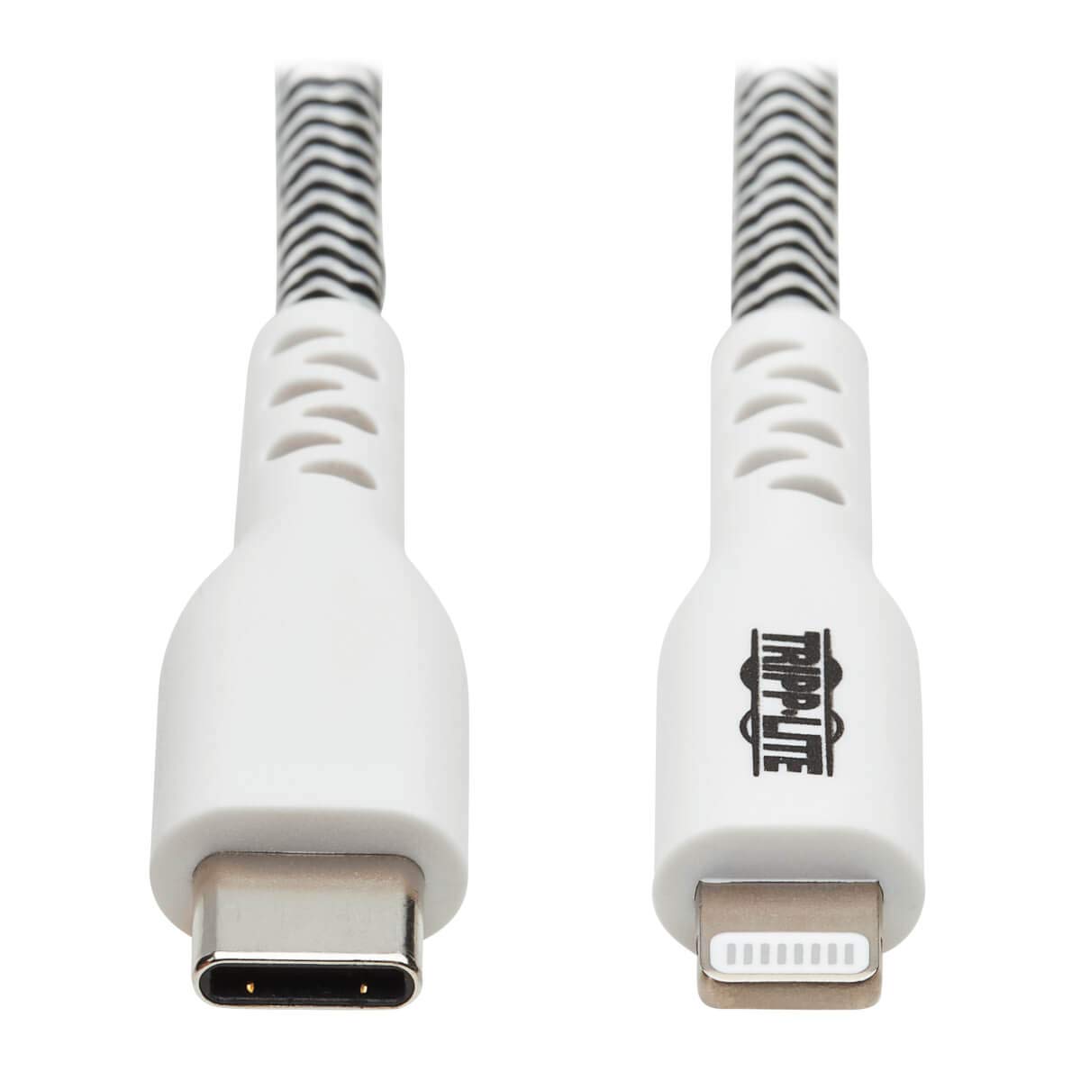 Tripp Lite Apple MFI Certified Cable, Lightning to USB-C Sync Charge Cord, Heavy-Duty Aramid Fiber, 3 ft. (M102-003-HD)