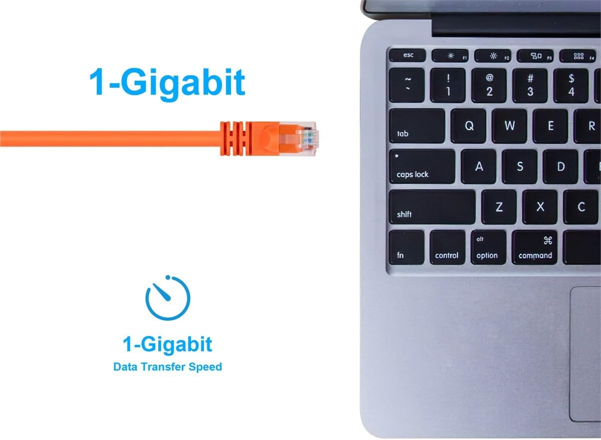Monoprice Cat6 24AWG UTP Ethernet Patch Cable - Snagless RJ45, 550MHz, Pure Bare Copper