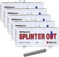 MEDIpoint Splinter-out, 10-Count Plastic Case (Pack of 5)