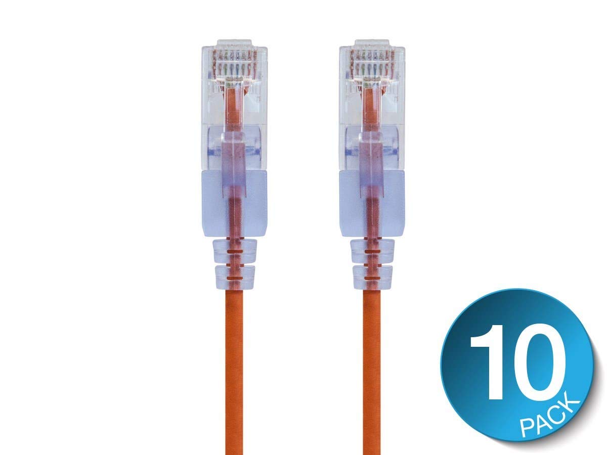 Monoprice SlimRun Cat6A Ethernet Patch Cable - 30AWG UTP Snagless RJ45 10G