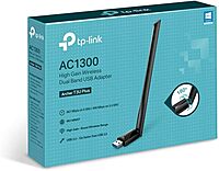TP-Link USB WiFi Adapter for Desktop PC, AC1300 USB 3.0 Wireless Dual Band Network Adapter with High Gain Antenna(Archer T3U