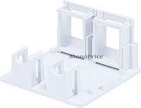 Monoprice Keystone Jack Surface Mount Box - UL Listed, 2-Port, Jacks Not Included, TAA, No Logo, White