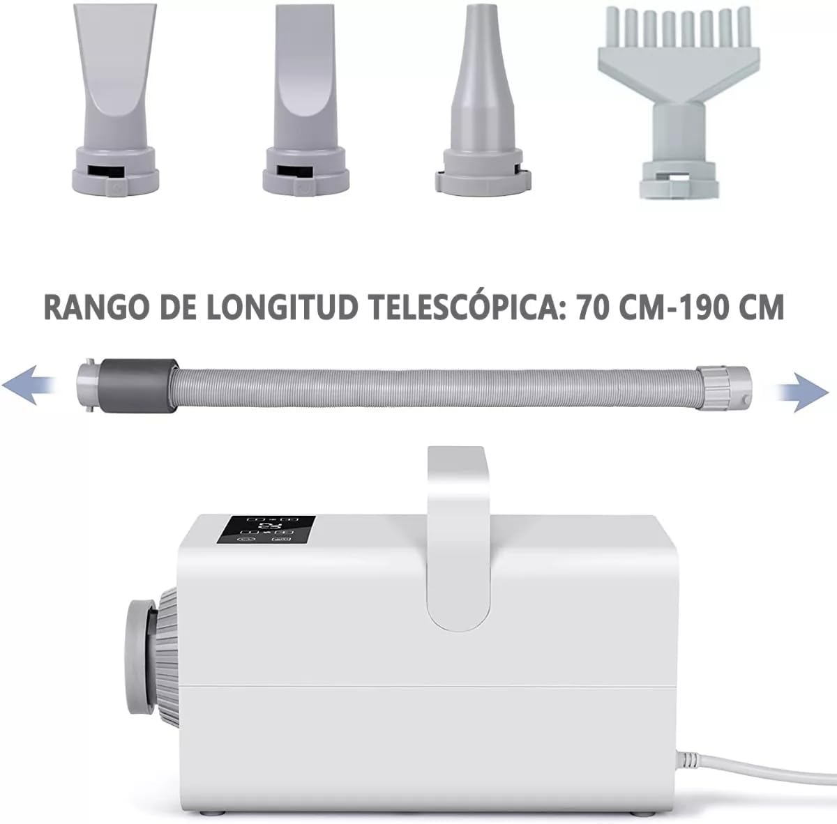 Secadora para Perro de Pelo Profesional con Visualización LED,