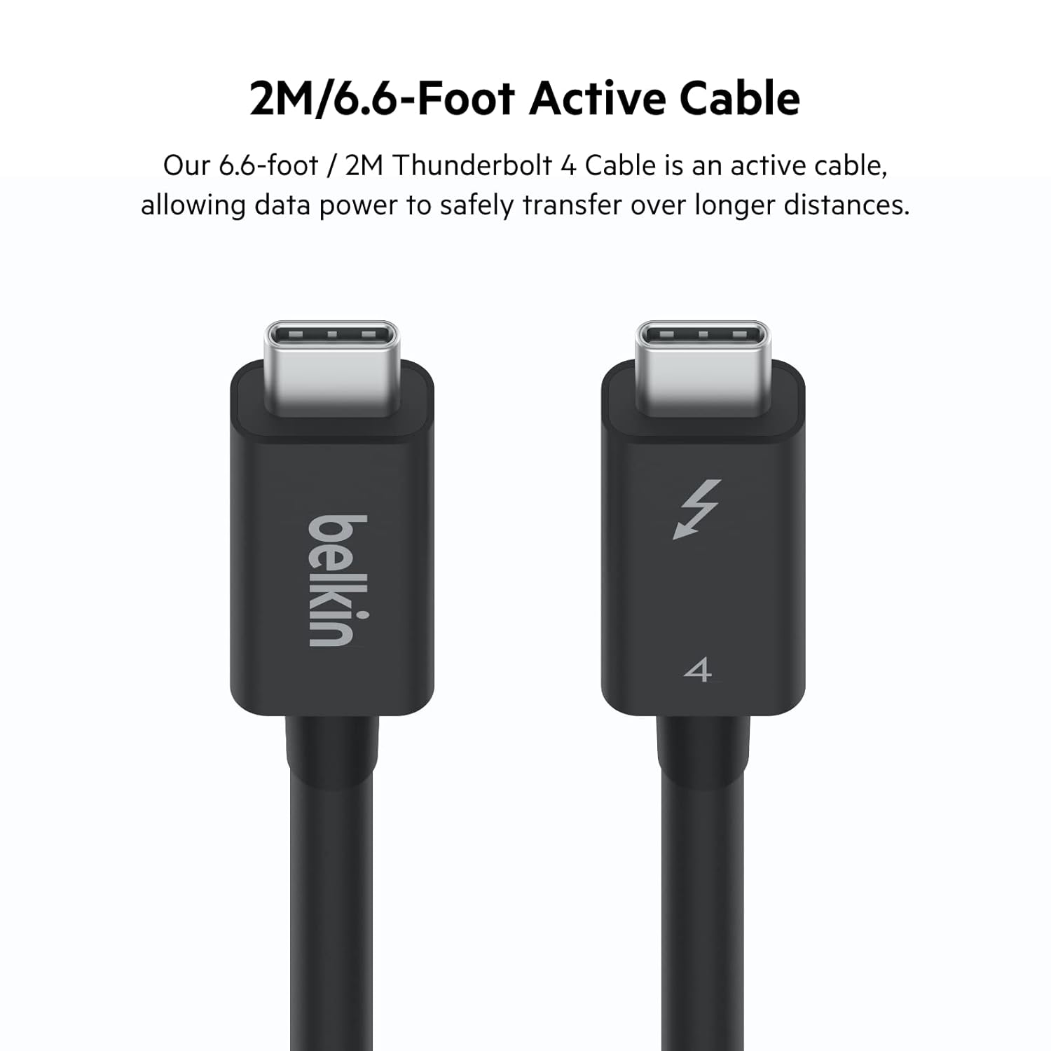 Belkin Thunderbolt 4 Cable USB-C to USB-C w/ 100W Power Delivery