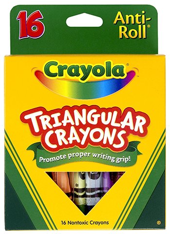Crayola Triangular Crayons, Large Size, Assorted Colors, 8 Crayons Per Box, Set Of 12 Boxes