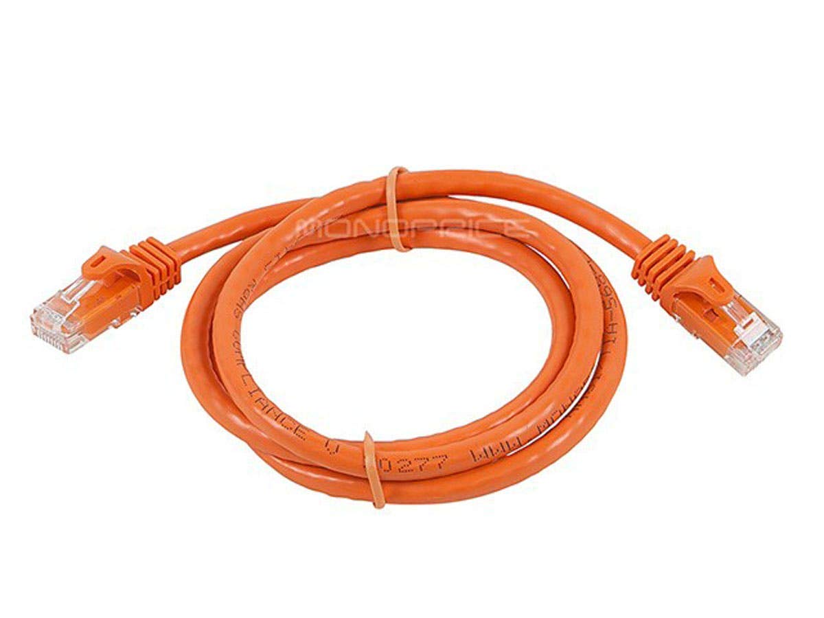 Monoprice Cat6 Flexboot Ethernet Patch Cable UTP 24AWG 550MHz Snagless RJ45