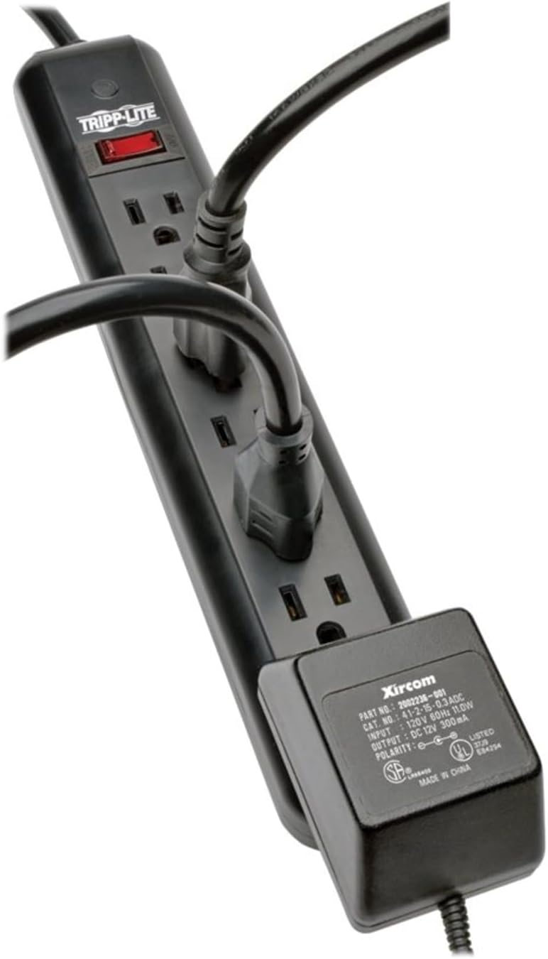 Tripp Lite 7 Outlet Power Strip NEMA 5-15R AC 25' Cord 5-15P Black Housing (PS725B)