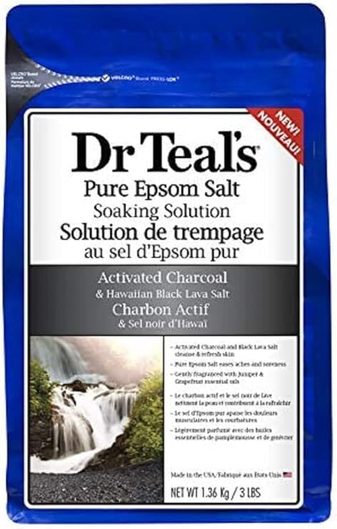 Dr. Teal's Epsom Bath Salt Activated Charcoal, 1.36Kg