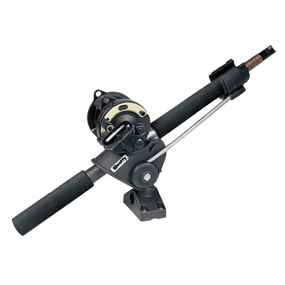 Scotty #240 Striker Rod Holder with 240 Side Deck Mount, Black, Small