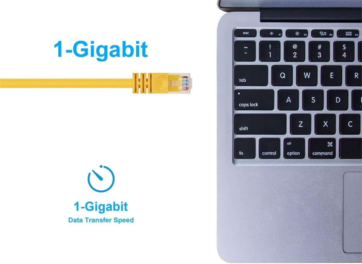 Monoprice Cat6 24AWG UTP Ethernet Patch Cable - Snagless RJ45, 550MHz, Pure Bare Copper