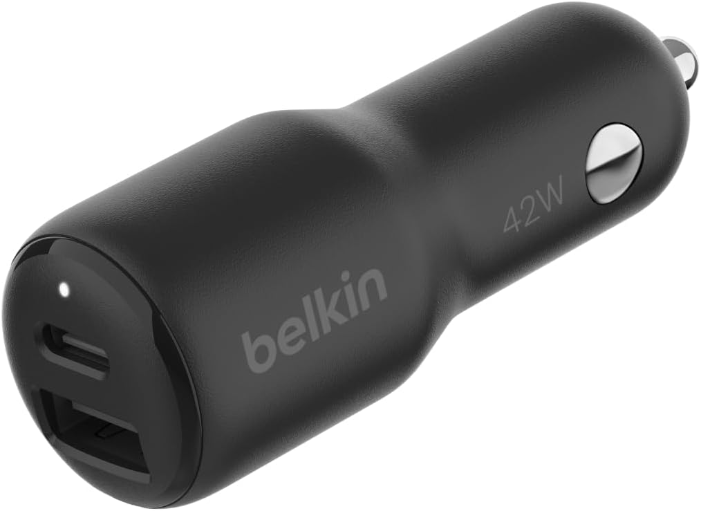 Belkin BoostCharge Dual Car Charger 42W (30W USB-C PD 3.1 + 12W USB-A)