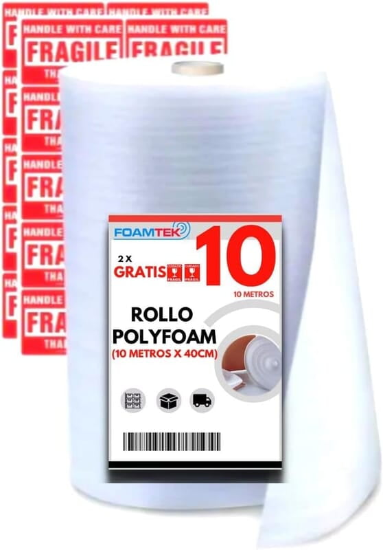Rollo Espuma 10 metros largo x 40 cm ancho