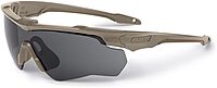 ESS Crossblade Series Eyeshield (Tan, Smoke Gray/Clear)