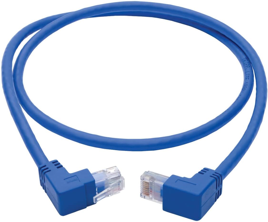 Tripp Lite Cat6 UTP Molded RJ45 Patch Cable, Blue (Up-Angle/Down-Angle/Left-Angle)
