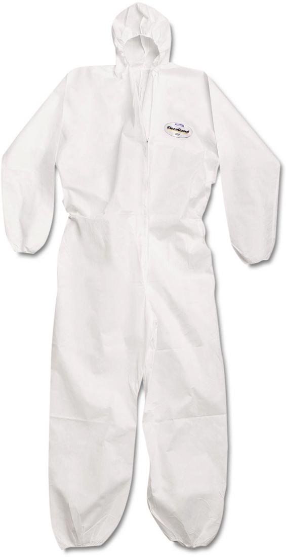 Kimberly-Clark Professional 49113 Kleenguard Coverall with Zipper Front, Large, White (Case of 24)