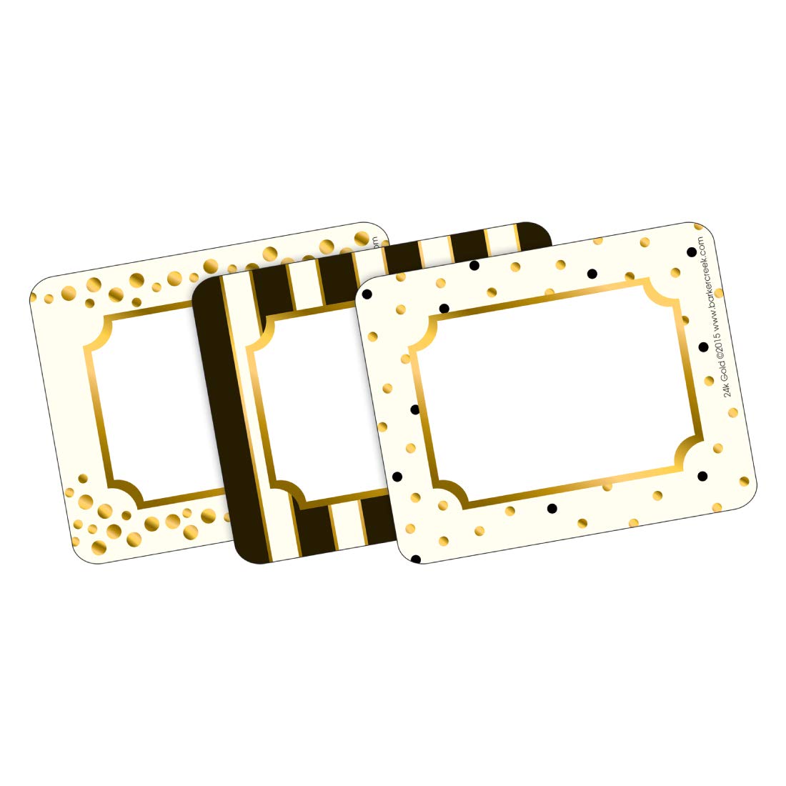 Barker Creek Name Badges & Self-Adhesive Labels, Gold, Multi-Purpose Name Tags, Gift Tags, Labels, and More! 3.5" x 2.75"