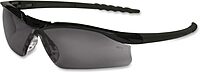MCR Safety DL112 Dallas Safety Glasses with Polished Black Frame and Gray Lens