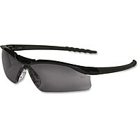 MCR Safety DL112 Dallas Safety Glasses with Polished Black Frame and Gray Lens