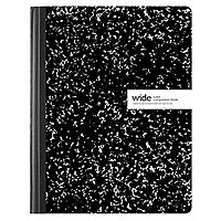 Office Depot® Brand Composition Books, 7-1/2in x 9-3/4in, Wide Ruled, 100 Sheets, Black/White, Case Of 24 Notebooks