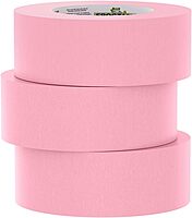 FrogTape 325 Pink High Temperature Performance Grade Masking Tape, Medium-High Adhesion, 48mm x 55m, 3 Rolls per Pack