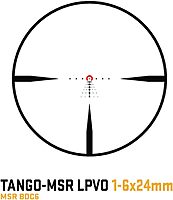 SIG SAUER Tango-MSR LPVO 1-6x24mm Waterproof Fogproof Rugged Tactical Hunting Rifle Scope | Second Focal Plane/SFP/F2 | Includes Alpha-MSR Aluminum Mount, Flip-Back Lens Covers Black