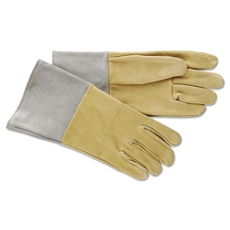 BEST WELDS 902-40TIG-L - 40-TIG Deer Split Leather Welding Gloves, Large, Pearl Gray