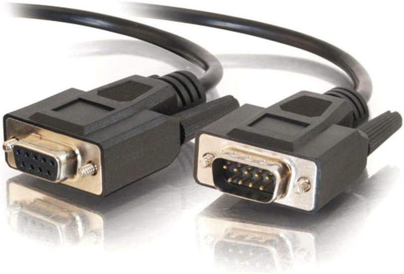 C2G/Cables to Go 52033 DB9 M/F Serial RS232 Extension Cable (25 Feet, Black)