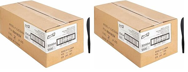 Genuine Joe Heavyweight Knife — Black, 6.3 in — 1000/Carton