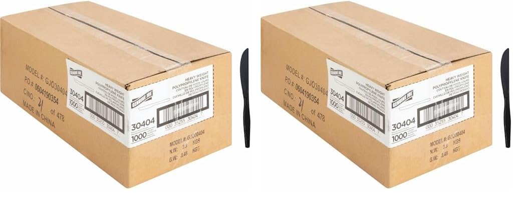 Genuine Joe Heavyweight Knife — Black, 6.3 in — 1000/Carton