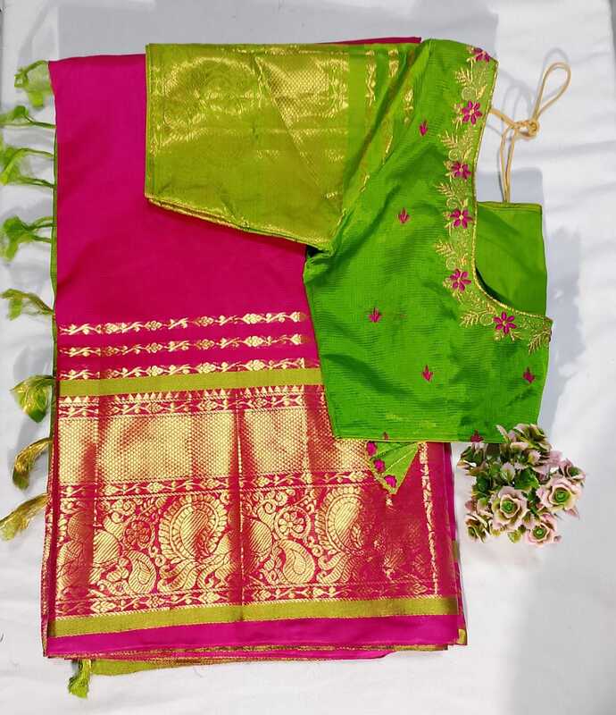J245: Ready To Ship Beautiful Pure Handloom Mangalagiri Kuppadam Saree With Stitched Embroidery Work Blouse J245: Ready To Ship Beautiful Pure Handloom Mangalagiri Kuppadam Saree With Stitched Embroidery Work Blouse