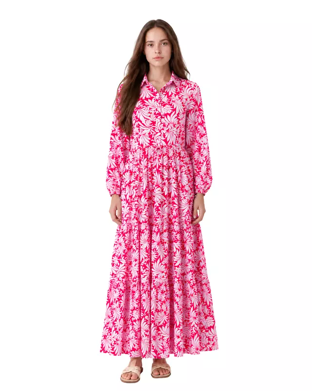 Printed Tiered Maxi Dress
