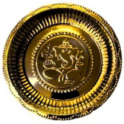 Brass Lord Ganapathi/Vigneswara Plate for Pooja/Hawan Purpose