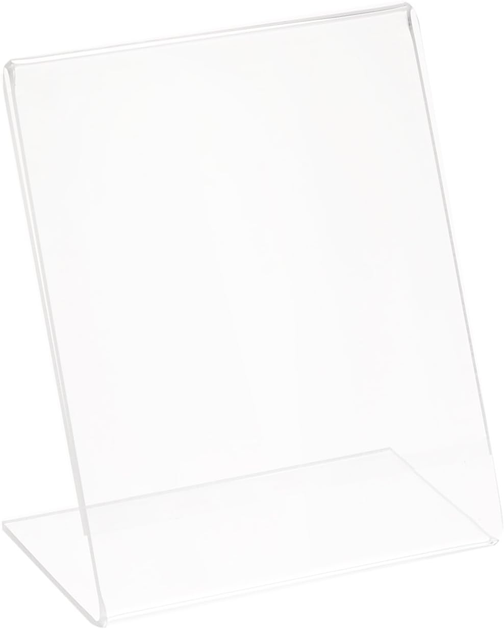Azar Displays Acrylic L-Shaped Sign Holders, Clear - Pack of 10