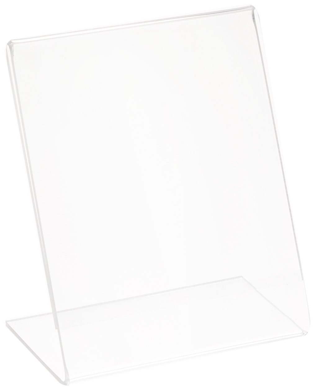 Azar Displays Acrylic L-Shaped Sign Holders, Clear - Pack of 10