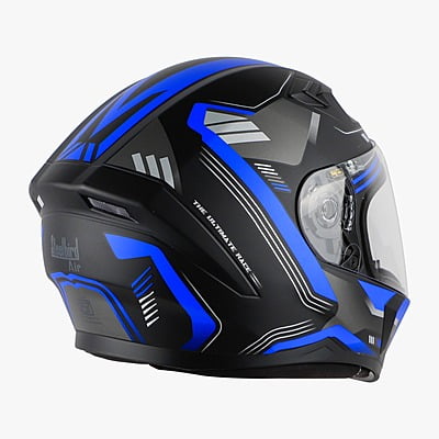 STEELBIRD SBA-21 RAPTOR ULTIMATE RACE MATT BLACK/BLUE C/V (M)