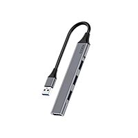 CODi USB-A 4-Port Hub - for Computer - USB Type A - 4 x USB Ports - 1 x USB 2.0 - 2 x USB 3.0 - Gray - Wired