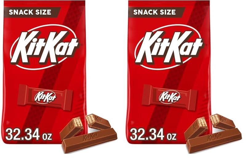 KIT KAT Milk Chocolate Wafer Snack Size, Candy Bag, 32.34 oz (66 Pieces) (Pack of 2) 32.34 Ounce (Pack of 2)