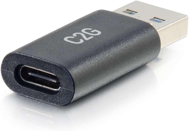 C2G USB C to USB A Adapter, Superspeed Adapter Converter, Plug and Play Adapter, C2G 54427