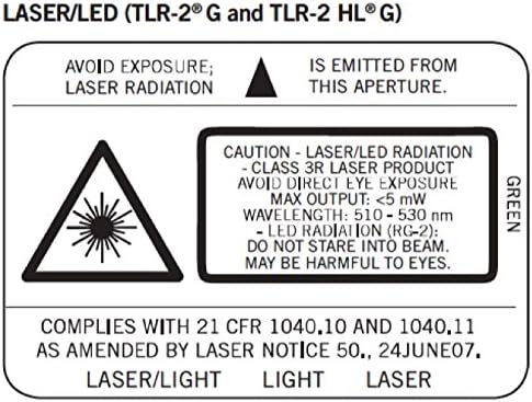 Streamlight 69250 TLR-2G 300-Lumen Rail-Mounted Tactical Weapon Light with Integrated Green Aiming Laser Includes Key Kit