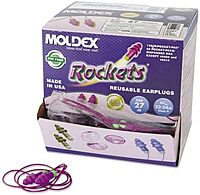 Rockets Individually Wrapped Reusable Corded Ear Plugs (Set of 50)